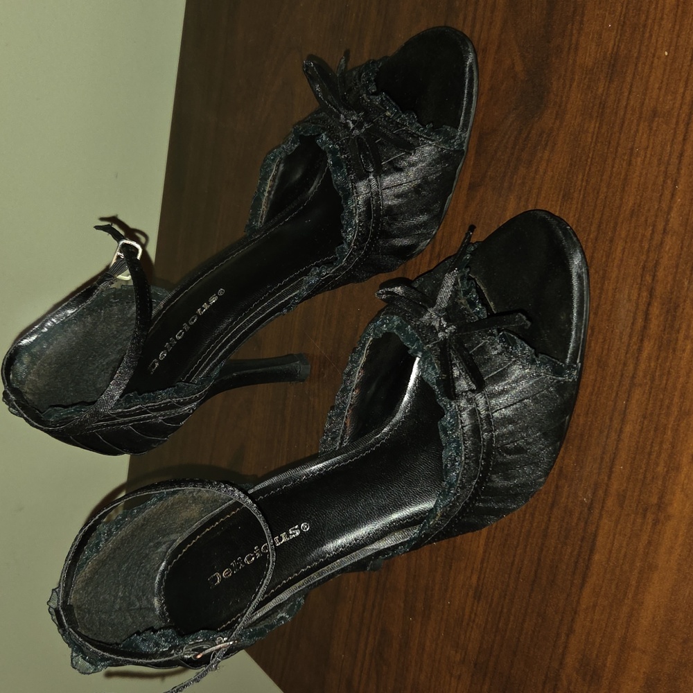 Black Ankle Strap Heels